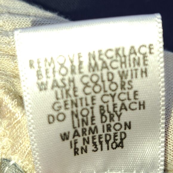 New Directions Weekend Boho Peasant Flowy Crochet Bell Sleeved Oatmeal Top XL - Picture 9 of 16